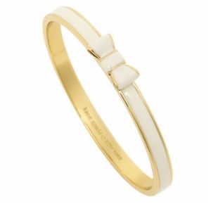 Kate Spade Take a Bow Bangle in Natural and Gold